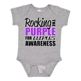 thumbnail image 1 of Inktastic Rocking the Purple for Lupus Awareness Boys or Girls Baby Bodysuit, 1 of 5