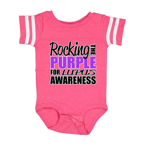 Inktastic Rocking the Purple for Lupus Awareness Boys or Girls Baby Bodysuit
