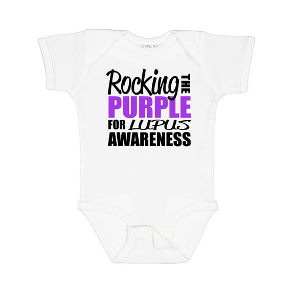 Inktastic Rocking the Purple for Lupus Awareness Boys or Girls Baby Bodysuit