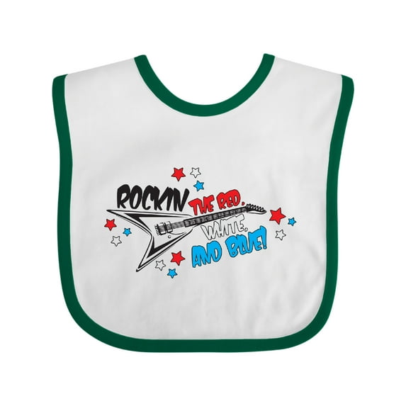 Inktastic Rocking the Red, White, and Blue Boys or Girls Baby Bib