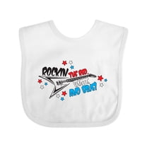 Inktastic Rocking the Red, White, and Blue Boys or Girls Baby Bib
