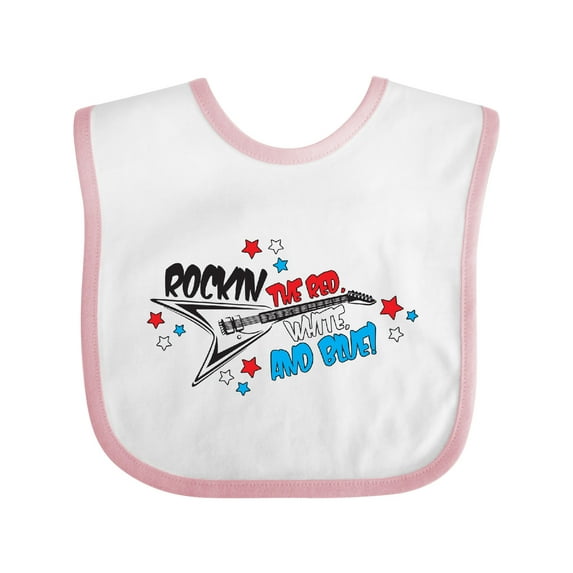 Inktastic Rocking the Red, White, and Blue Boys or Girls Baby Bib
