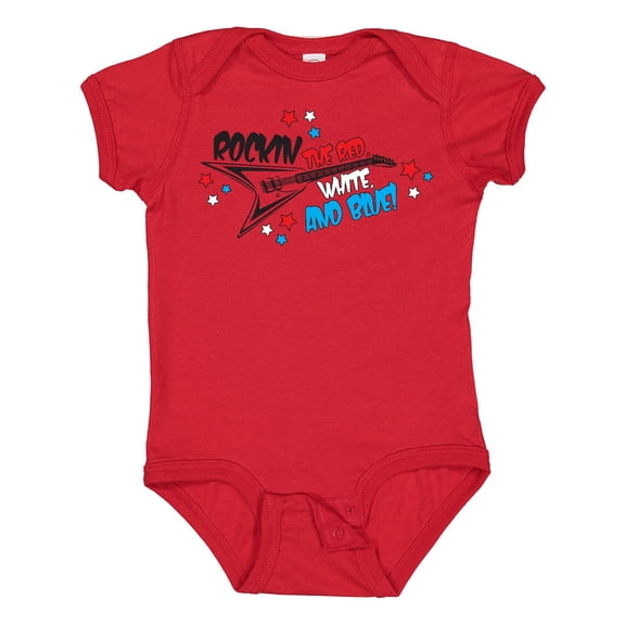 Inktastic Rocking the Red, White, and Blue Boys or Girls Baby Bodysuit