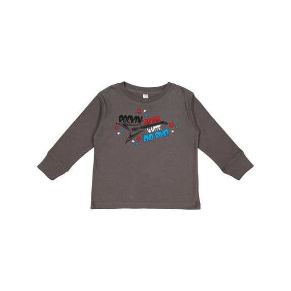 Inktastic Rocking the Red, White, and Blue Boys or Girls Long Sleeve Toddler T-Shirt
