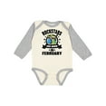 thumbnail image 1 of Inktastic Rockstars Are Born in February Birthday Boys or Girls Long Sleeve Baby Bodysuit, 1 of 5