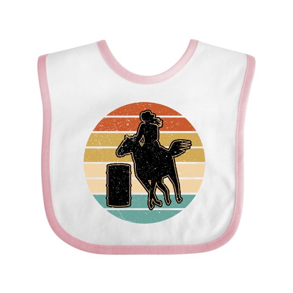 Inktastic Rodeo Barrel Racing Cowgirl Girls Baby Bib