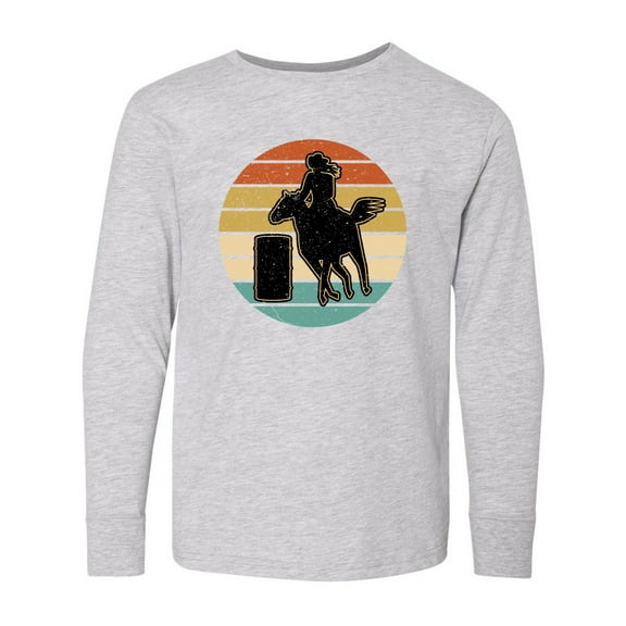 Inktastic Rodeo Barrel Racing Cowgirl Long Sleeve Youth T-Shirt