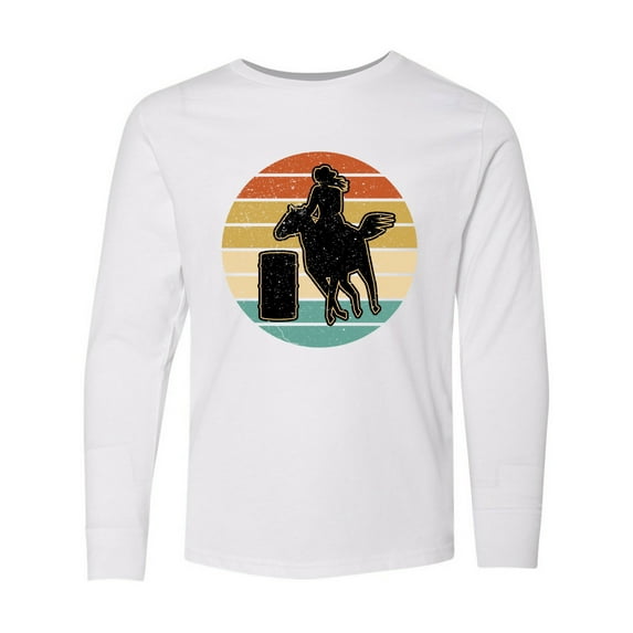 Inktastic Rodeo Barrel Racing Cowgirl Long Sleeve Youth T-Shirt
