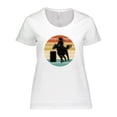 thumbnail image 1 of Inktastic Rodeo Barrel Racing Cowgirl Women's Plus Size T-Shirt, 1 of 5