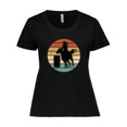 thumbnail image 1 of Inktastic Rodeo Barrel Racing Cowgirl Women's Plus Size T-Shirt, 1 of 5