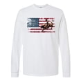 thumbnail image 1 of Inktastic Rodeo Bull Riding Patriotic Long Sleeve T-Shirt, 1 of 5