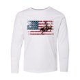 thumbnail image 1 of Inktastic Rodeo Bull Riding Patriotic Long Sleeve Youth T-Shirt, 1 of 5