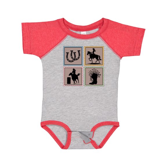 Inktastic Rodeo Cowgirl Stamps Girls Baby Bodysuit