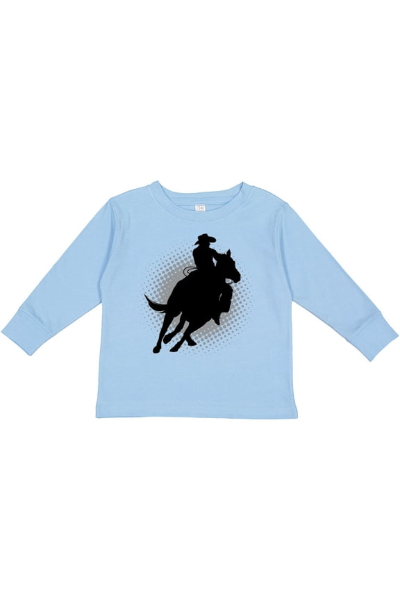 Rodeo Rider Team Roping Boys Long Sleeve Toddler T-Shirt