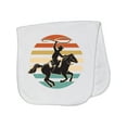 thumbnail image 1 of Inktastic Rodeo Team Roping Cowboy Baby Burp Cloth, 1 of 3