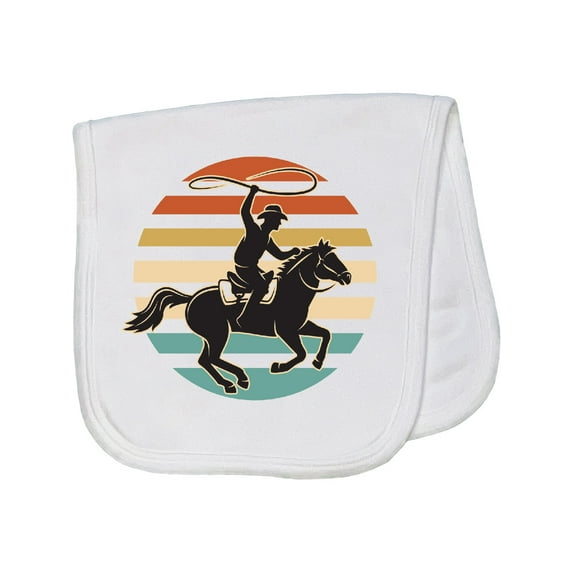 Inktastic Rodeo Team Roping Cowboy Baby Burp Cloth