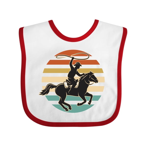 Inktastic Rodeo Team Roping Cowboy Boys or Girls Baby Bib