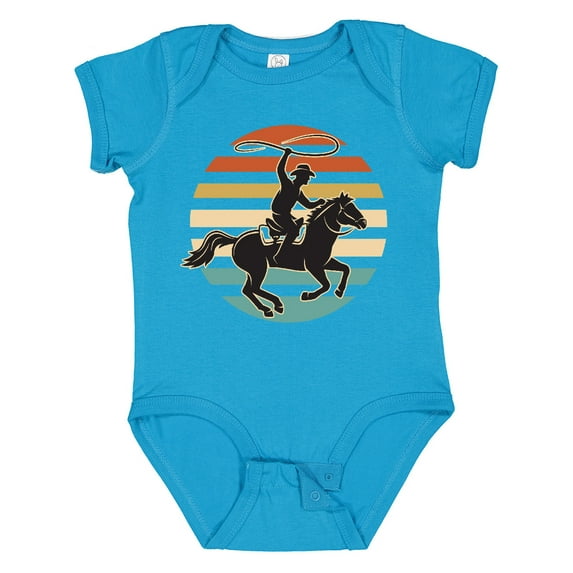 Inktastic Rodeo Team Roping Cowboy Boys or Girls Baby Bodysuit