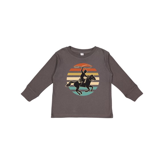 Inktastic Rodeo Team Roping Cowboy Boys or Girls Long Sleeve Toddler T-Shirt