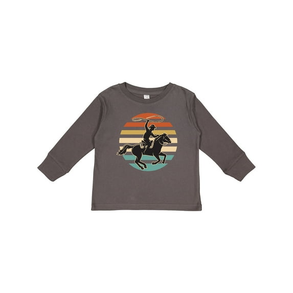 Inktastic Rodeo Team Roping Cowboy Boys or Girls Long Sleeve Toddler T-Shirt