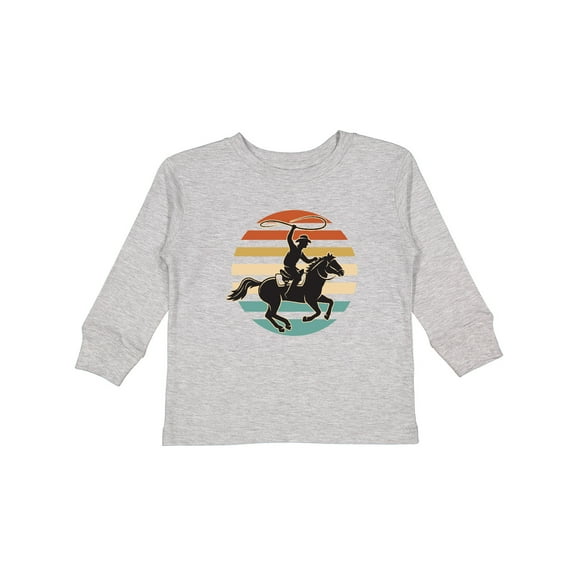 Inktastic Rodeo Team Roping Cowboy Boys or Girls Long Sleeve Toddler T-Shirt