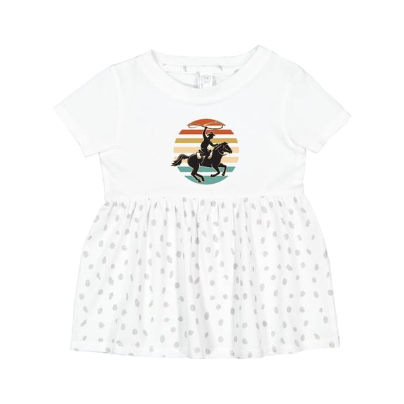 Inktastic Rodeo Team Roping Cowboy Girls Baby Dress