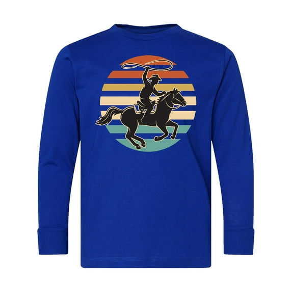 Inktastic Rodeo Team Roping Cowboy Long Sleeve Youth T-Shirt