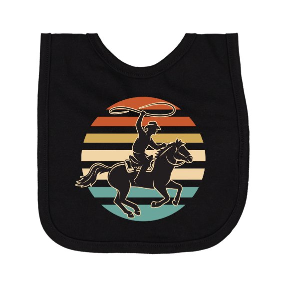 Inktastic Rodeo Team Roping Cowboy Newborn Bib