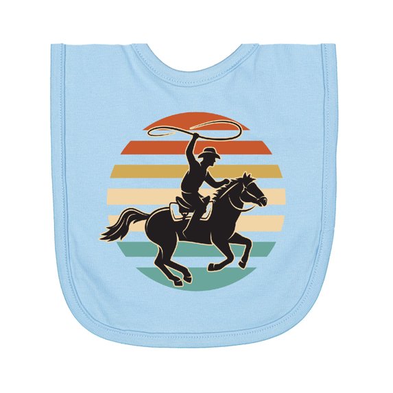 Inktastic Rodeo Team Roping Cowboy Newborn Bib