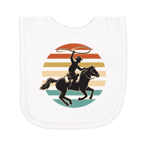 Inktastic Rodeo Team Roping Cowboy Newborn Bib
