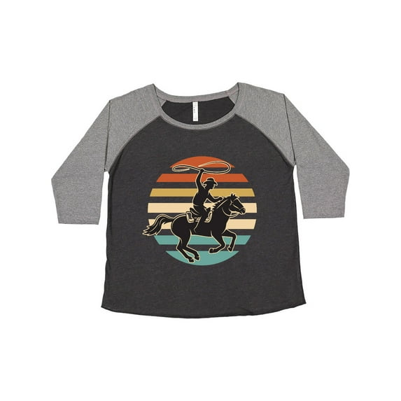 Inktastic Rodeo Team Roping Cowboy Women's Plus Size T-Shirt