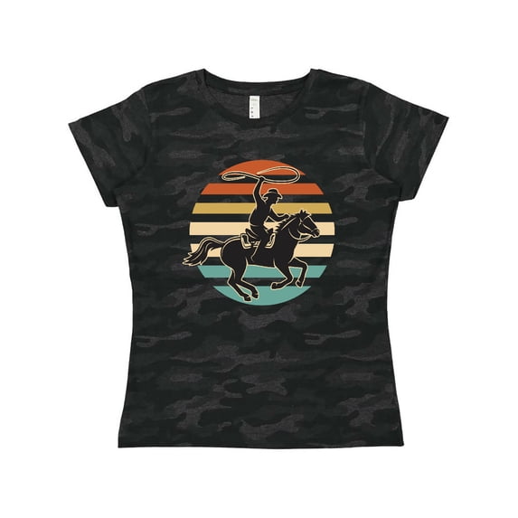 Inktastic Rodeo Team Roping Cowboy Women's T-Shirt