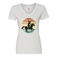 thumbnail image 1 of Inktastic Rodeo Team Roping Cowboy Women's V-Neck T-Shirt, 1 of 5