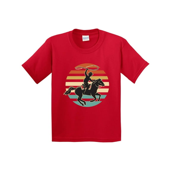 Inktastic Rodeo Team Roping Cowboy Youth T-Shirt