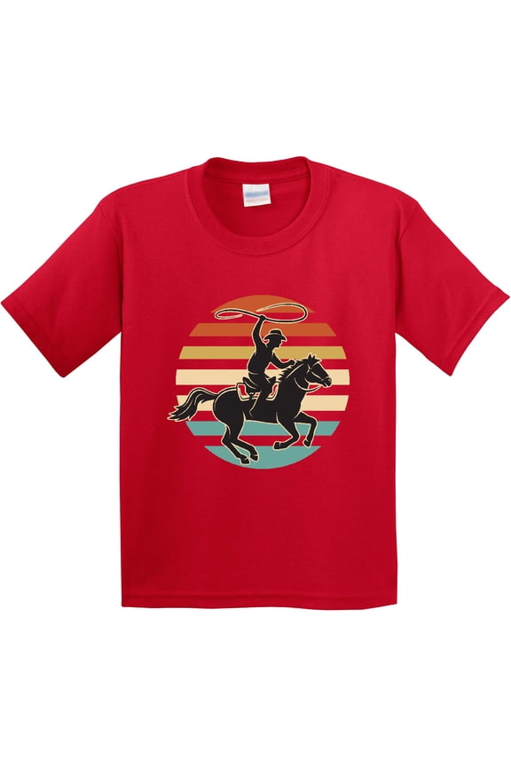 Rodeo Team Roping Cowboy Youth T-Shirt