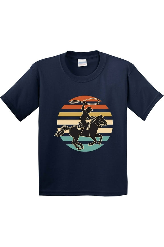 Rodeo Team Roping Cowboy Youth T-Shirt