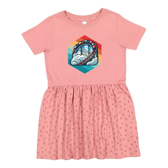 Inktastic Roller Coaster Vintage Fan Retro Girls Toddler Dress