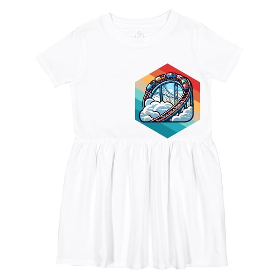 Inktastic Roller Coaster Vintage Fan Retro Girls Toddler Dress