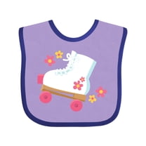Inktastic Roller Skate Flowers Girls Baby Bib