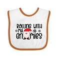 thumbnail image 1 of Inktastic Rolling with My Gnomies Cute Christmas Gnome in Hat Boys or Girls Baby Bib, 1 of 4