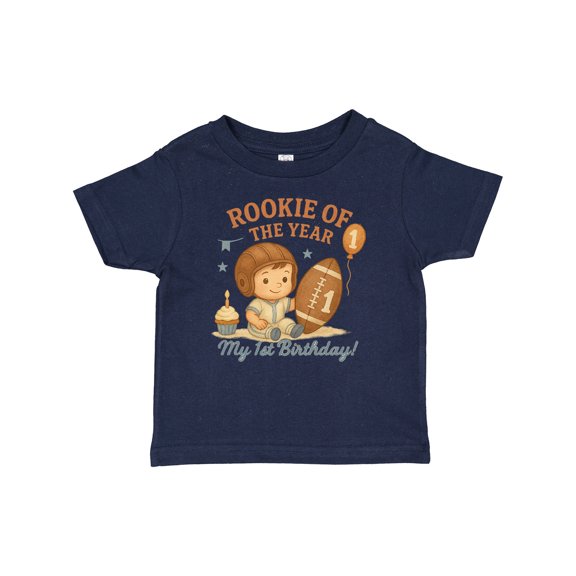 Inktastic Rookie of the Year First Birthday Football Theme Boys Baby T-Shirt