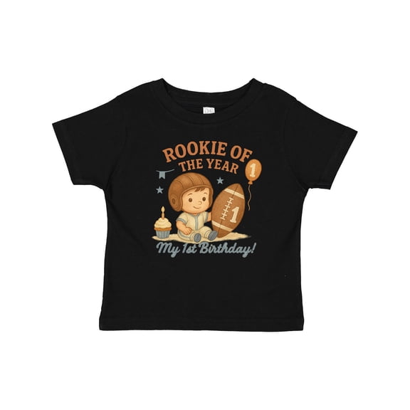 Inktastic Rookie of the Year First Birthday Football Theme Boys Baby T-Shirt