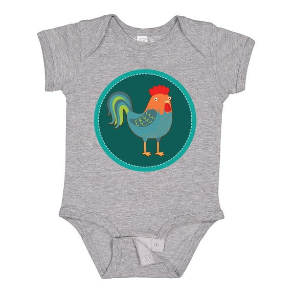 Inktastic Rooster Chicken Farmer Boys or Girls Baby Bodysuit