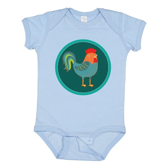 Inktastic Rooster Chicken Farmer Boys or Girls Baby Bodysuit