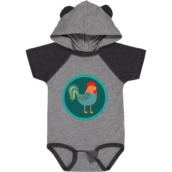 Inktastic Rooster Chicken Farmer Boys or Girls Baby Bodysuit