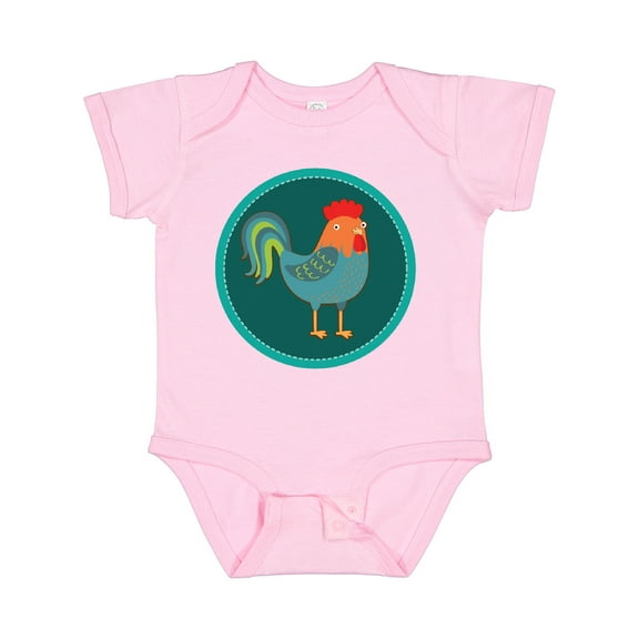 Inktastic Rooster Chicken Farmer Boys or Girls Baby Bodysuit