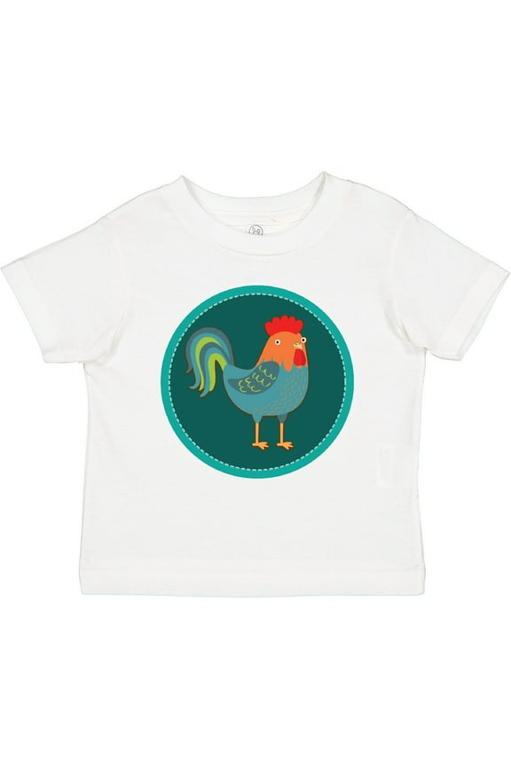 Rooster Chicken Farmer Boys or Girls Toddler T-Shirt