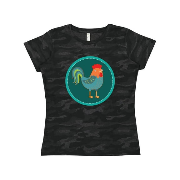 Inktastic Rooster Chicken Farmer Women's T-Shirt