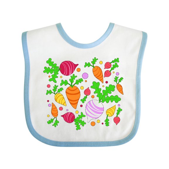 Inktastic Root Vegetable Party- Carrots, Beets, Radish, Turnip Boys or Girls Baby Bib