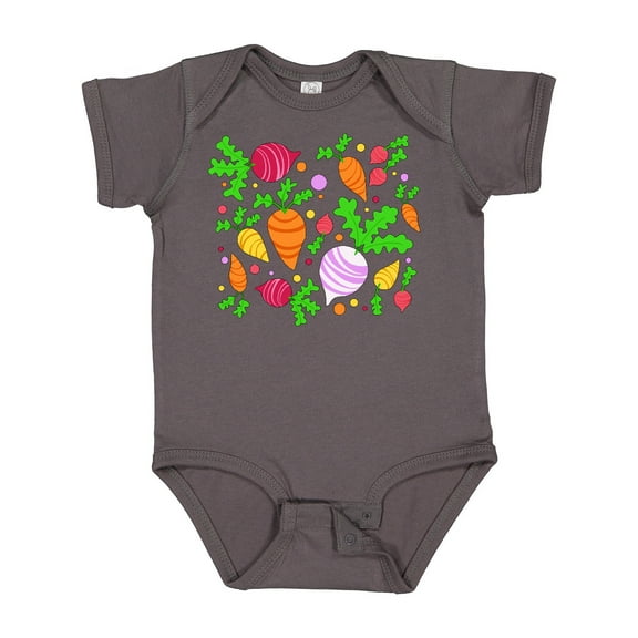 Inktastic Root Vegetable Party- Carrots, Beets, Radish, Turnip Boys or Girls Baby Bodysuit